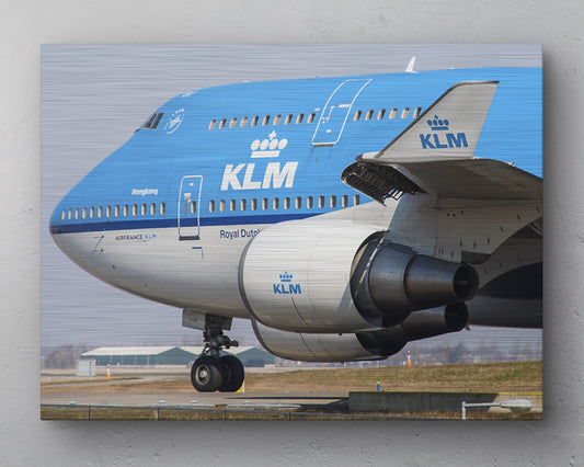 KLM Boeing 747-400 Taxiënd  Aluminium print - 80cm x 60cm