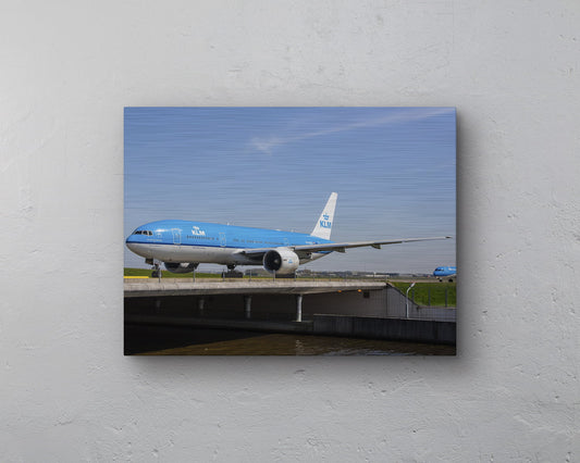 KLM Boeing 777-200 Taxiing Aluminum print - 40cm x 30cm