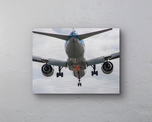 KLM Boeing 777-300 Belly shot Aluminum print - 40cm x 30cm