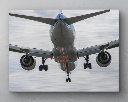 KLM Boeing 777-300 Belly shot Aluminum print - 80cm x 60cm