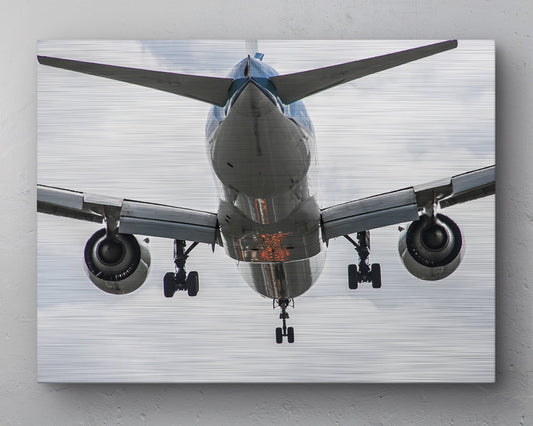 KLM Boeing 777-300 Belly shot Aluminium print - 80cm x 60cm