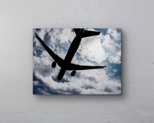 KLM Boeing 777-300 Tail shot Aluminum print - 40cm x 30cm