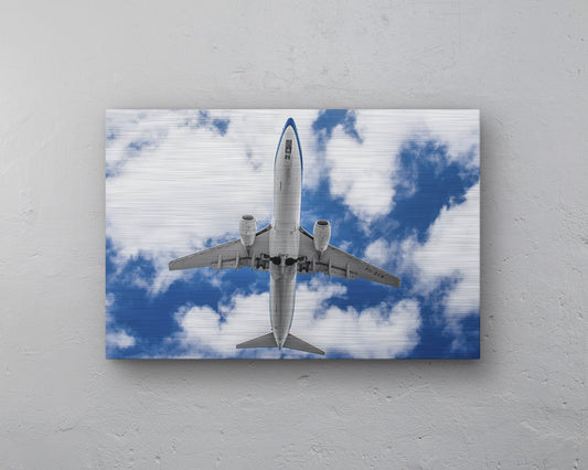 KLM Boeing 737-800 Belly shot Aluminium print - 60cm x 40cm