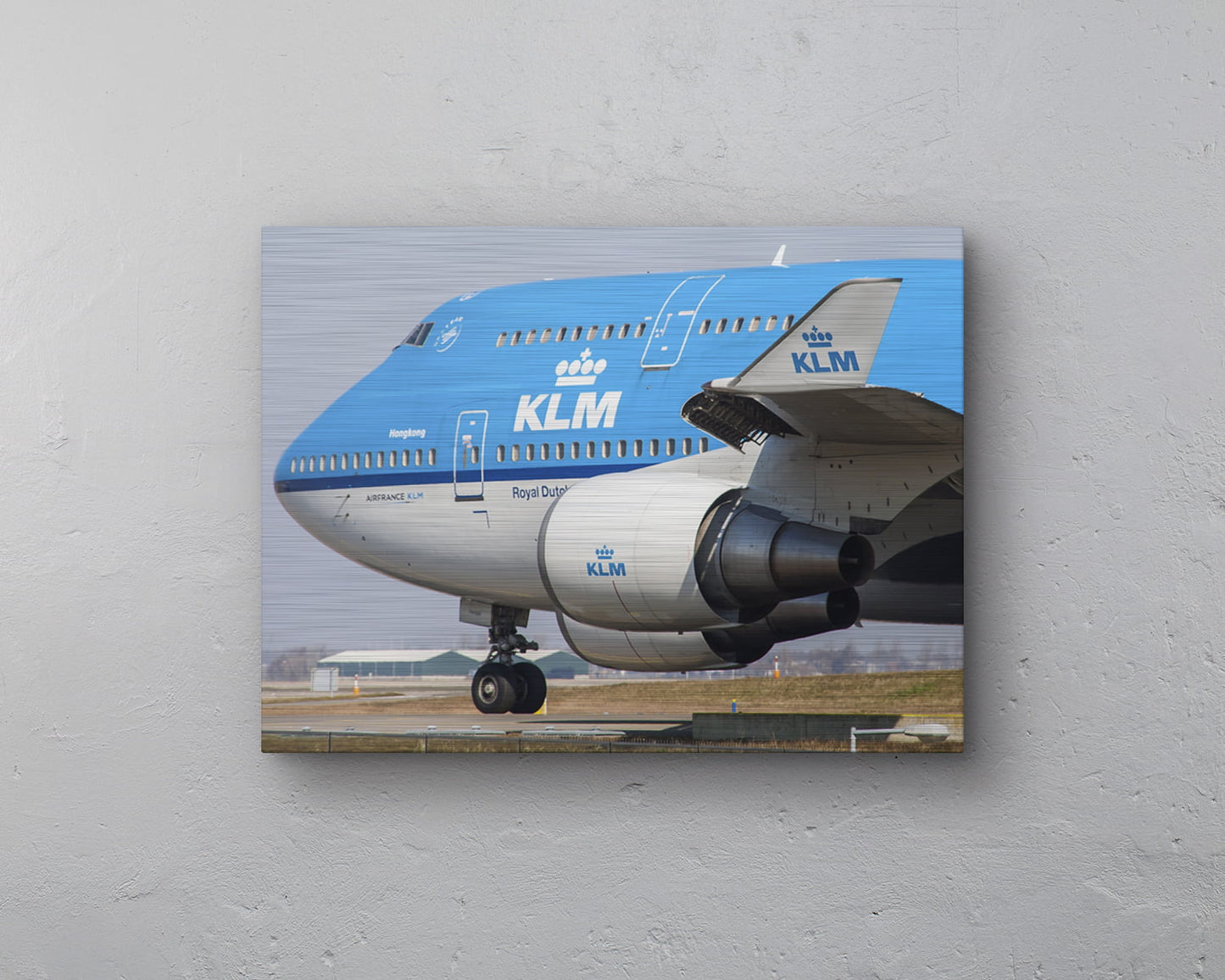 KLM Boeing 747-400 Taxiënd  Aluminium print - 40cm x 30cm